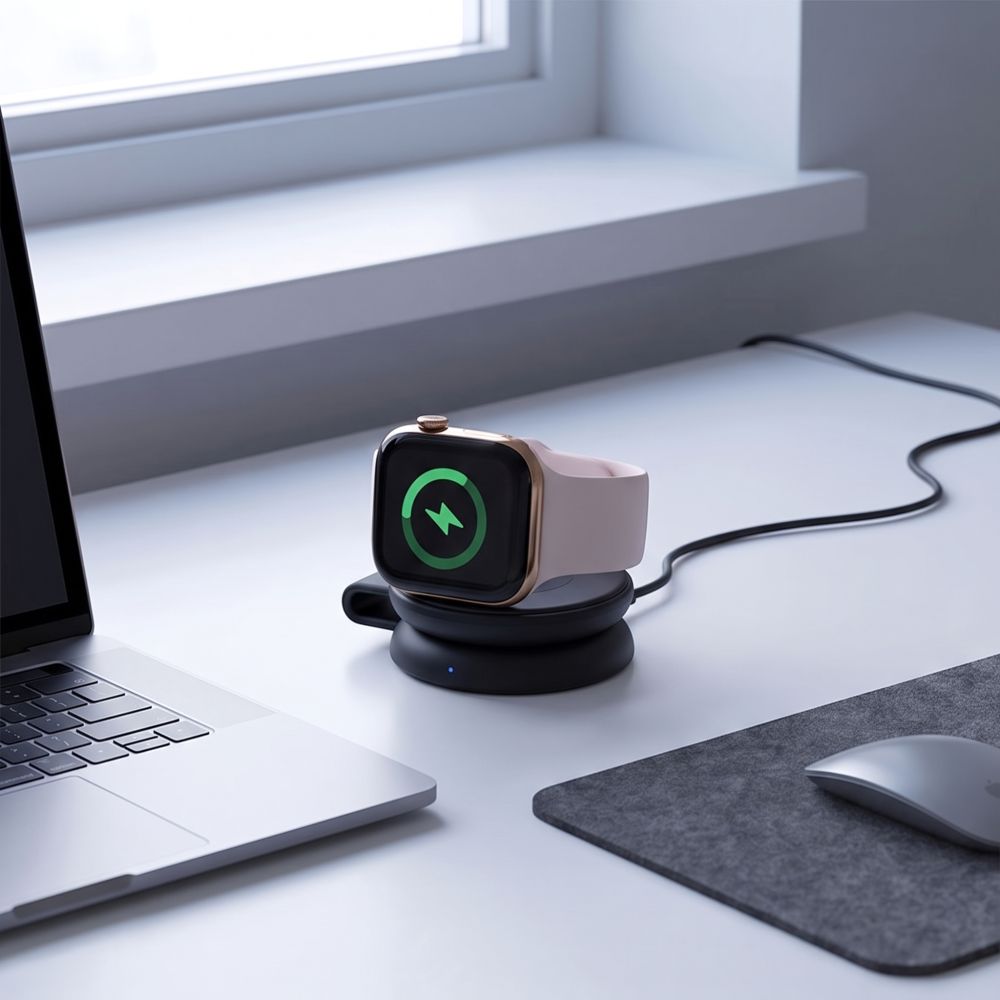 Tech-Protect A55 2in1 MagSafe 25W Qi2.2 Belaidis Krauntuvas + USB-C / USB-C Kabelis 100cm - Juoda -- Cell phone chargers