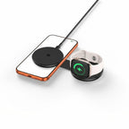Tech-Protect A55 2in1 MagSafe 25W Qi2.2 Belaidis Krauntuvas + USB-C / USB-C Kabelis 100cm - Juoda -- Cell phone chargers