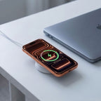 Tech-Protect A55 2in1 MagSafe 25W Qi2.2 Belaidis Krauntuvas + USB-C / USB-C Kabelis 100cm - Balta -- Cell phone chargers