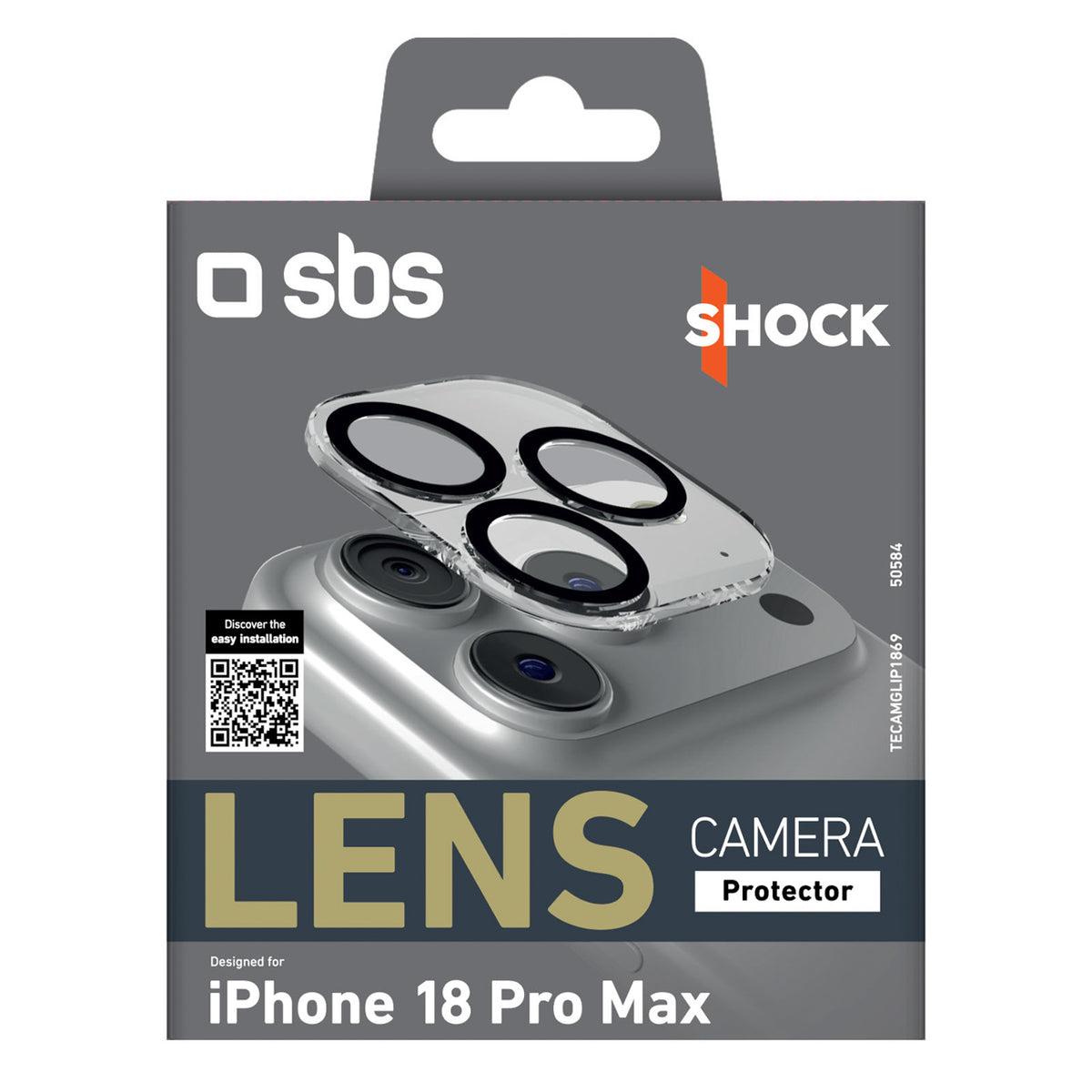 SBS objektyvo apsauga iPhone 18 Pro Max -- iPhone 18 Pro Max
