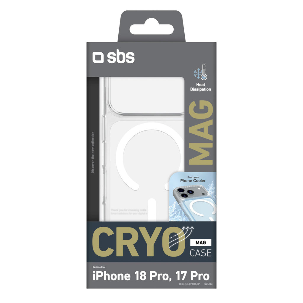 SBS Cryo Mag dėklas iPhone 18 Pro / 17 Pro suderinama su MagSafe - Skaidri -- iPhone 18 Pro / iPhone 17 Pro