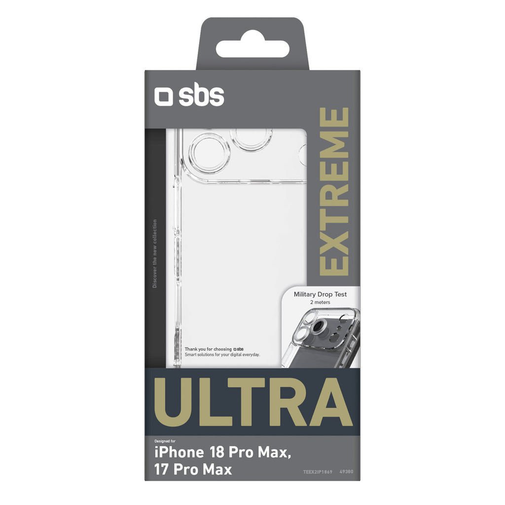 Extreme Cover X2 skirtas iPhone 18 Pro Max, skaidrus -- iPhone 18 Pro / iPhone 17 Pro