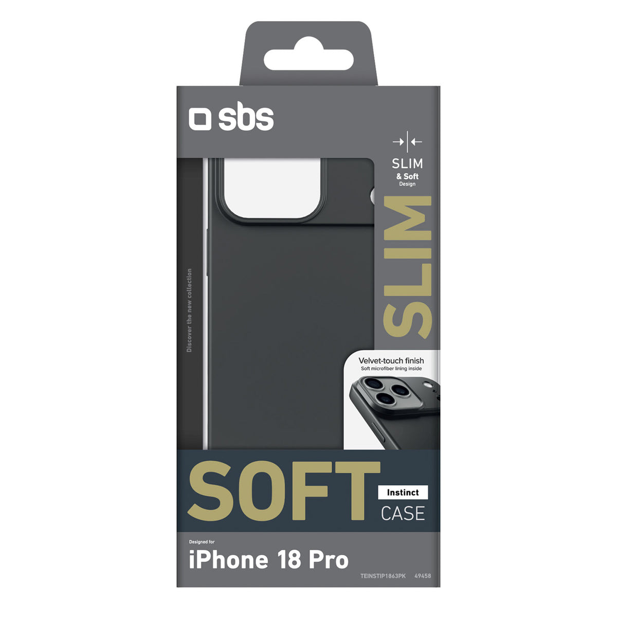 SBS Instinct dėklas iPhone 18 Pro / 17 Pro – Juodas -- iPhone 18 Pro / iPhone 17 Pro