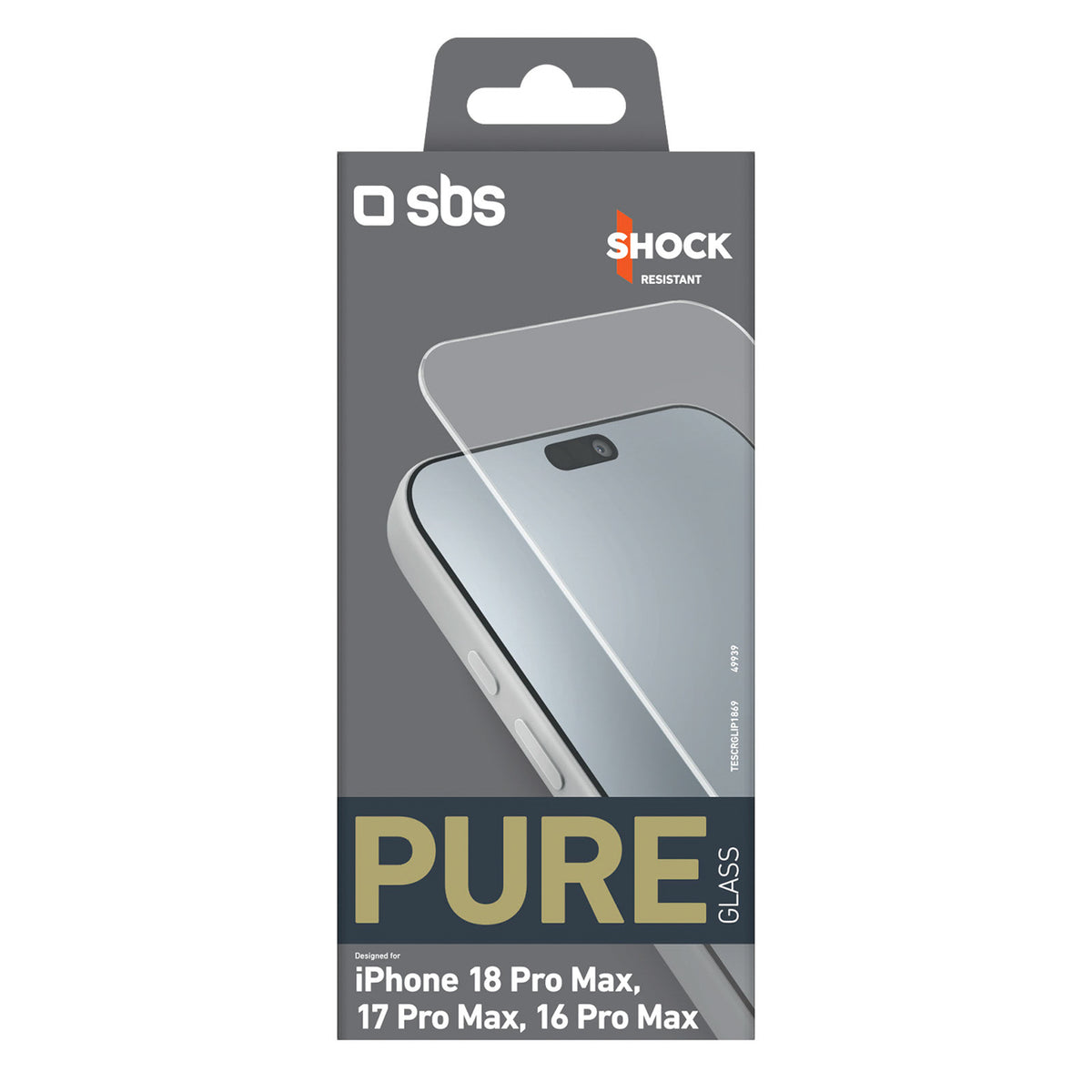 SBS Pure Glass grūdintas stiklas iPhone 18 Pro Max / 17 Pro Max / 16 Pro Max -- iPhone 18 Pro Max / iPhone 17 Pro Max /...