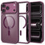 Tech-Protect Magmat Magsafe CC dėžė iPhone 17 Pro / 18 Pro - Skaidri bordo -- iPhone 17 Pro / iPhone 18 Pro