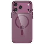 Tech-Protect Magmat Magsafe CC dėžė iPhone 17 Pro / 18 Pro - Skaidri bordo -- iPhone 17 Pro / iPhone 18 Pro