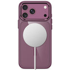 Tech-Protect Magmat Magsafe CC dėžė iPhone 17 Pro / 18 Pro - Skaidri bordo -- iPhone 17 Pro / iPhone 18 Pro