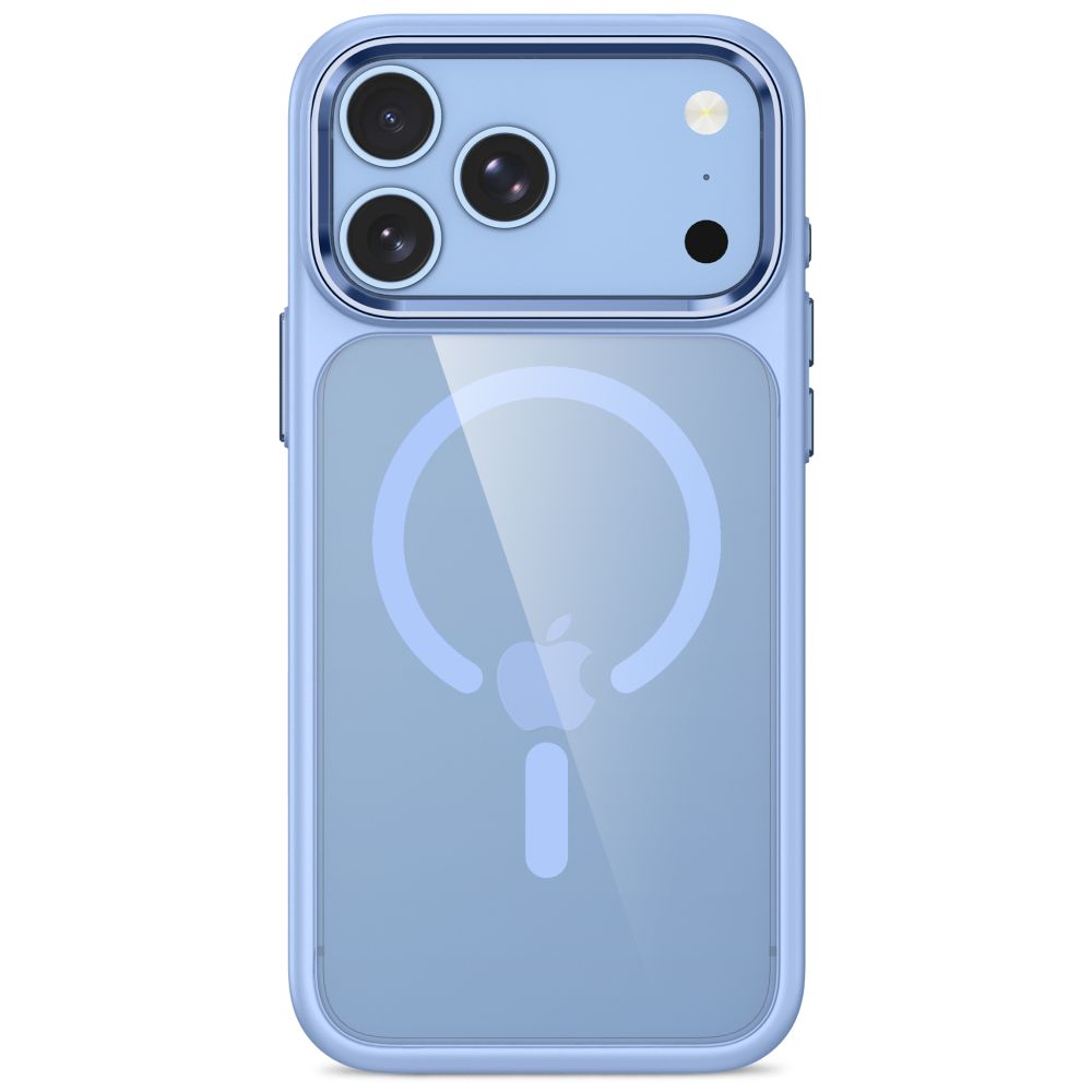 Tech-Protect Magmat Magsafe CC dėžė iPhone 17 Pro / 18 Pro - Skaidri šviesi mėlyna -- iPhone 17 Pro / iPhone 18 Pro