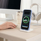 Tech-Protect Magmat Magsafe CC dėžė iPhone 17 Pro / 18 Pro - Skaidri šviesi mėlyna -- iPhone 17 Pro / iPhone 18 Pro