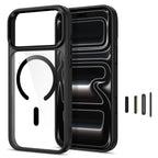 Tech-Protect Magmat Magsafe CC dėžė iPhone 17 Pro Max / 18 Pro Max - Skaidri juoda -- iPhone 17 Pro Max / iPhone 18 Pro Max