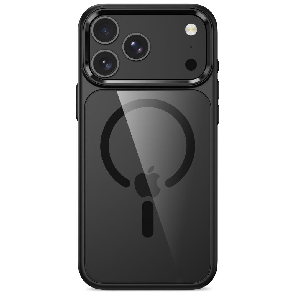 Tech-Protect Magmat Magsafe CC dėžė iPhone 17 Pro Max / 18 Pro Max - Skaidri juoda -- iPhone 17 Pro Max / iPhone 18 Pro Max