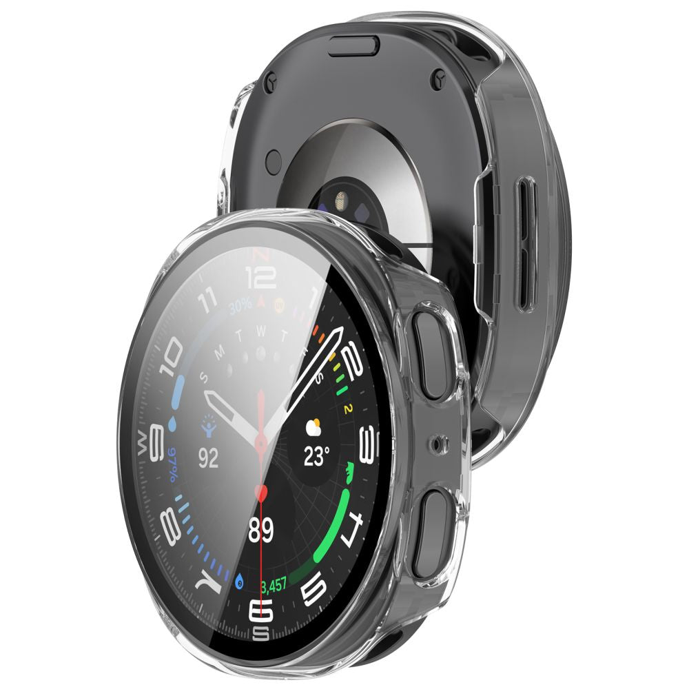 Tech-Protect Defense 2-paketo dėklas Samsung Galaxy Watch 40mm - Skaidrus matinis juodas -- Samsung Galaxy Watch 40mm