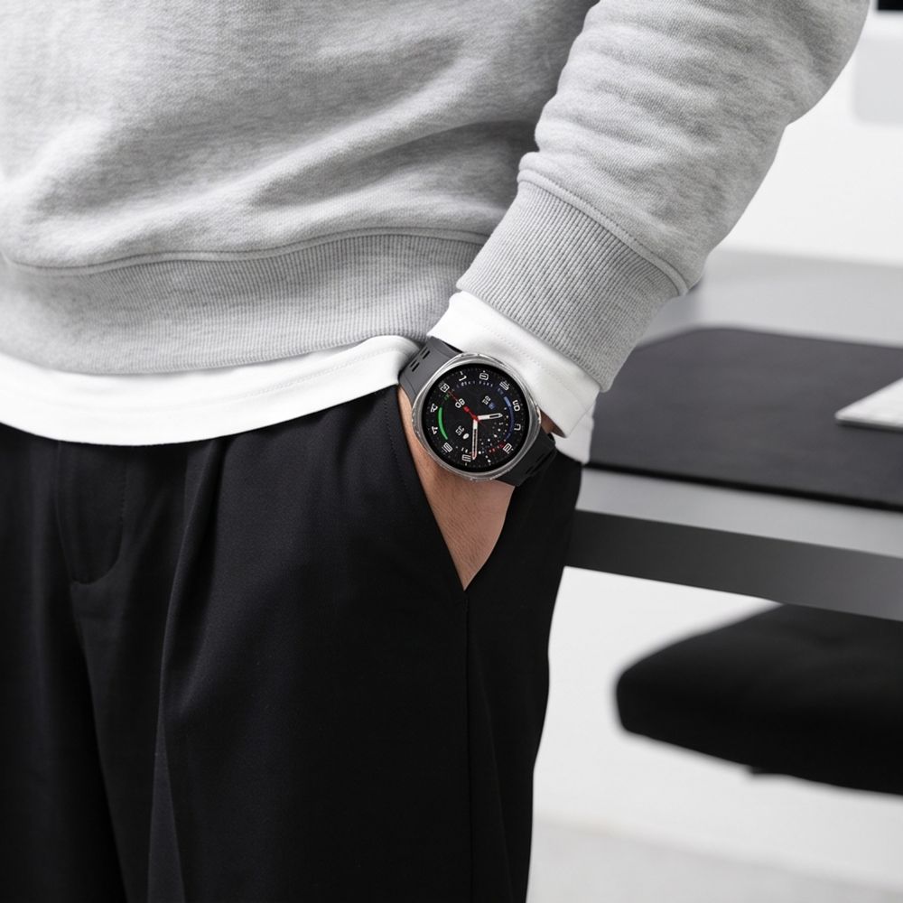 Tech-Protect Defense 2-paketo dėklas Samsung Galaxy Watch 44mm - Skaidrus matinis juodas -- Samsung Galaxy Watch 44mm