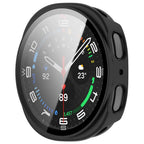 Tech-Protect Defense 2-paketo dėklas Samsung Galaxy Watch 44mm - Skaidrus matinis juodas -- Samsung Galaxy Watch 44mm