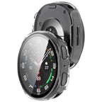 Tech-Protect Defense 2-paketo dėklas Samsung Galaxy Watch 44mm - Skaidrus matinis juodas -- Samsung Galaxy Watch 44mm