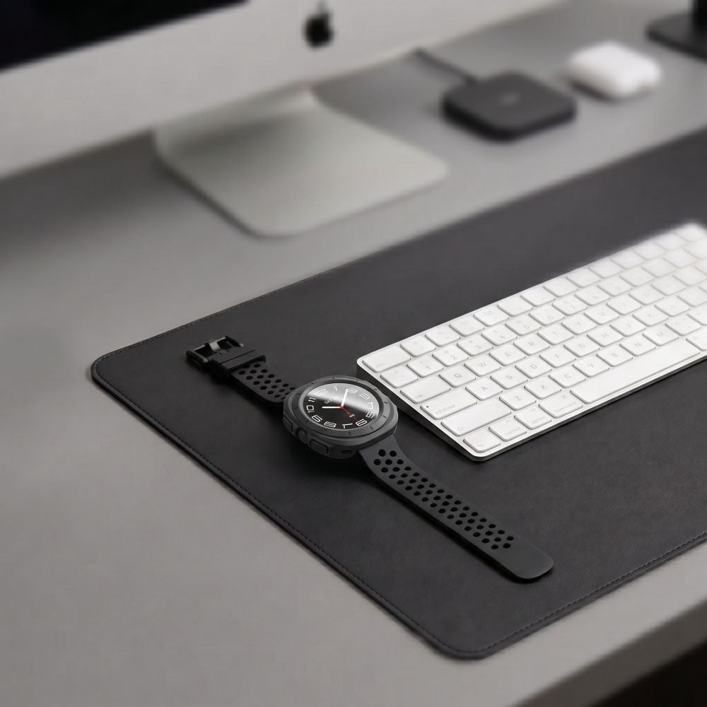 Tech-Protect Defense 2-paketo dėklas Samsung Galaxy Watch Ultra 47mm - Skaidrus matinis juodas -- Samsung Galaxy Watch...