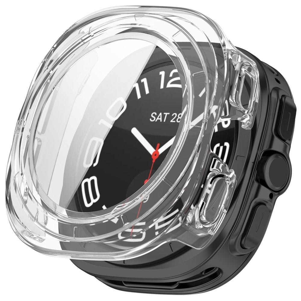 Tech-Protect Defense 2-paketo dėklas Samsung Galaxy Watch Ultra 47mm - Skaidrus matinis juodas -- Samsung Galaxy Watch...