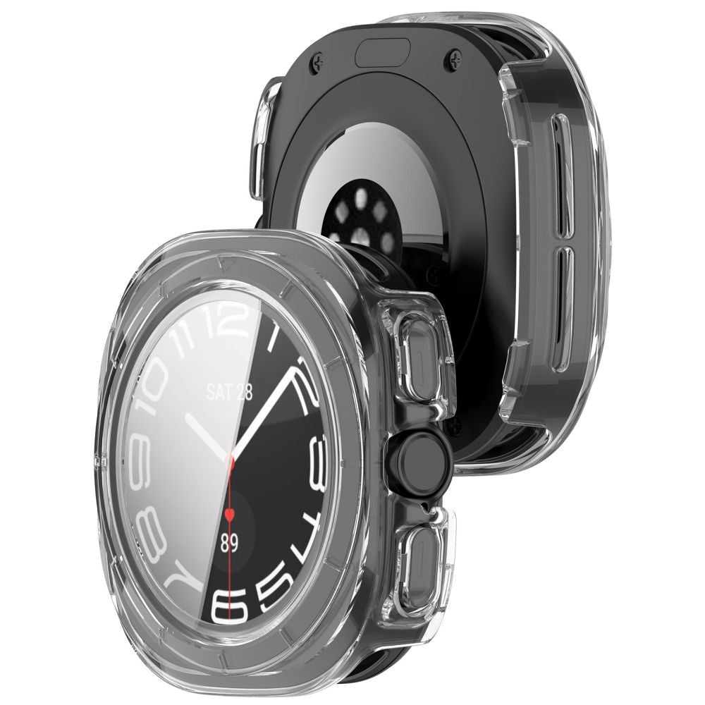 Tech-Protect Defense 2-paketo dėklas Samsung Galaxy Watch Ultra 47mm - Skaidrus matinis juodas -- Samsung Galaxy Watch...