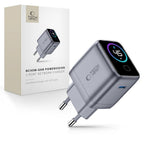 Tech-Protect PowerVision NC45W-GaN 1-prievado PD 45W Sienos Krauntuvas - Tamsiai Pilka -- Cell phone chargers