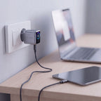 Tech-Protect PowerVision NC45W-GaN 1-prievado PD 45W Sienos Krauntuvas - Tamsiai Pilka -- Cell phone chargers