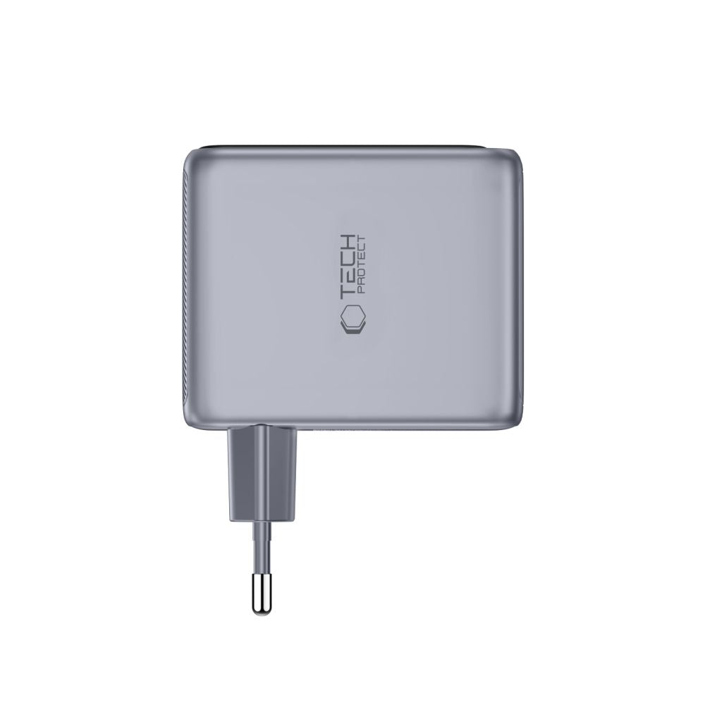 Tech-Protect PowerVision NC100W-GaN 3-prievadų PD 100W / QC3.0 Sienos Krauntuvas - Tamsiai Pilka -- Cell phone chargers