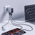 Tech-Protect PowerVision NC140W-GaN 4-prievadų PD 140W / QC3.0 Sienos Krauntuvas - Tamsiai Pilka -- Cell phone chargers