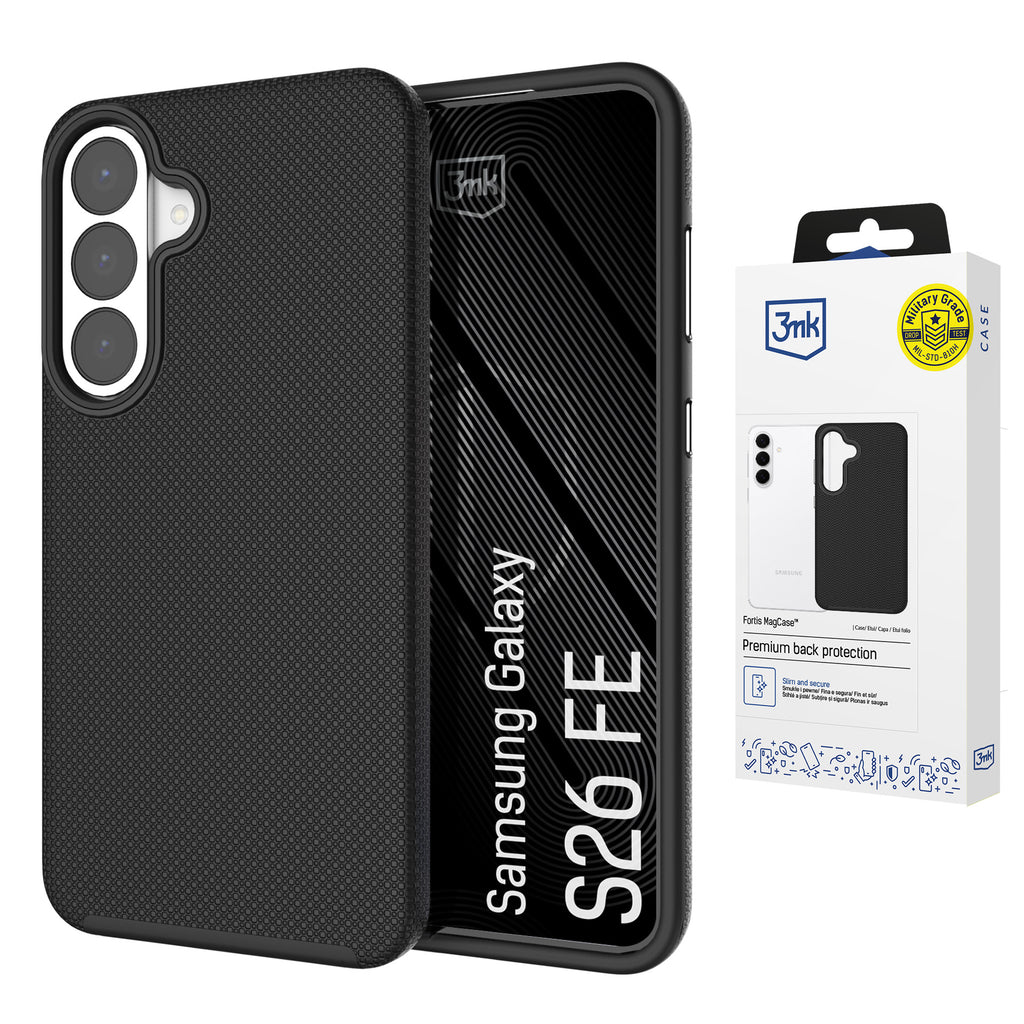 3mk Fortis MagCase Samsung Galaxy S26 FE - juoda -- Samsung Galaxy S26 FE