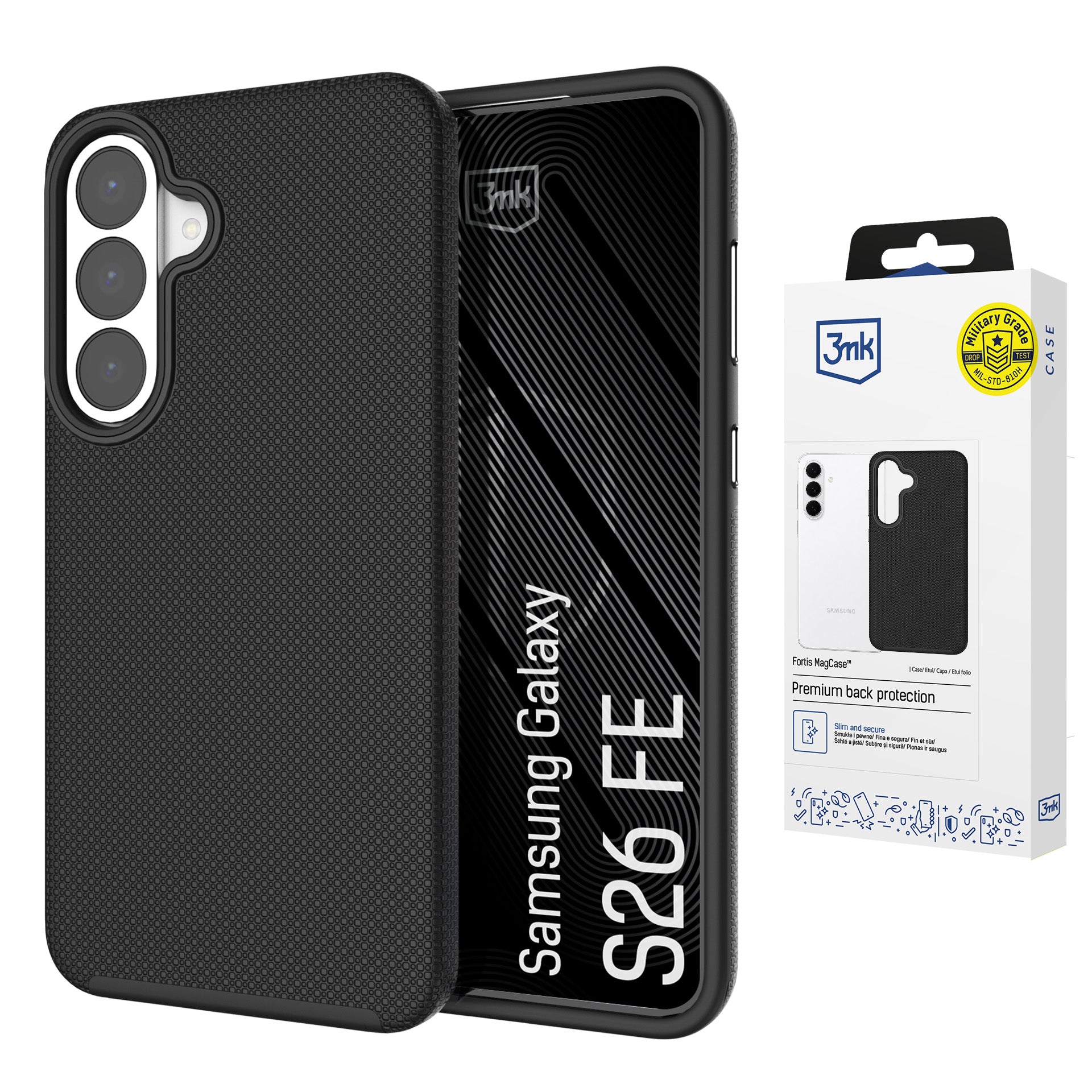 3mk Fortis MagCase Samsung Galaxy S26 FE - juoda -- Samsung Galaxy S26 FE