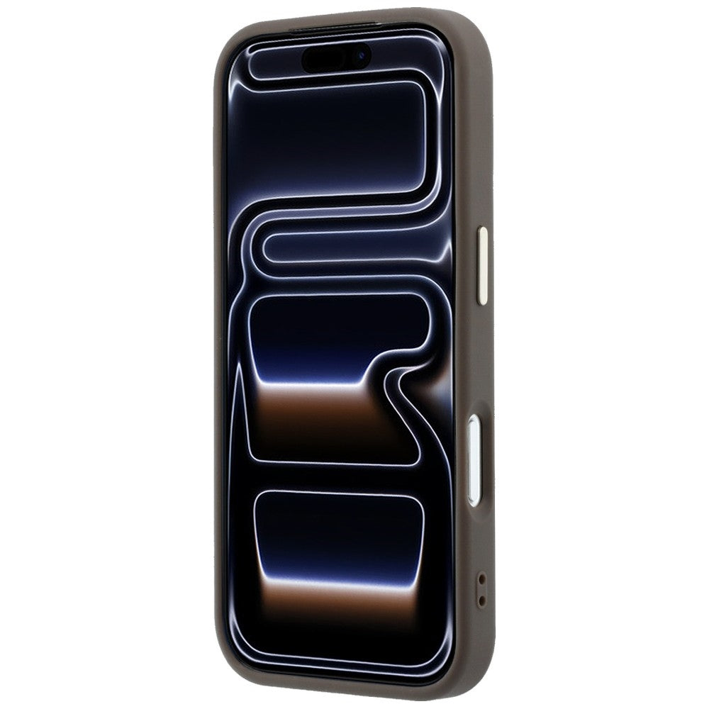 Guess 4G & Big Resin Logo dėklas iPhone 17 Pro / 18 Pro - ruda -- iPhone 17 Pro / iPhone 18 Pro
