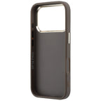 Guess 4G & Big Resin Logo dėklas iPhone 17 Pro / 18 Pro - ruda -- iPhone 17 Pro / iPhone 18 Pro