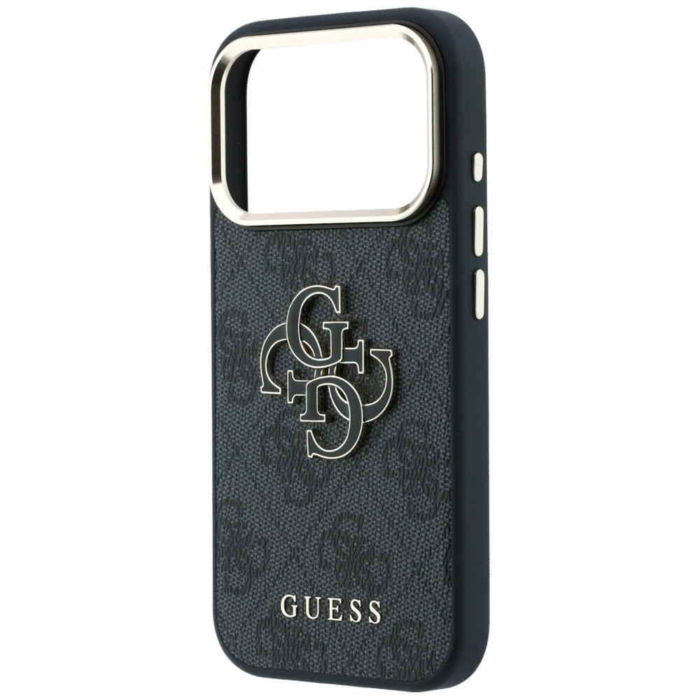 Guess 4G & Big Resin Logo dėklas iPhone 17 Pro / 18 Pro - juoda -- iPhone 17 Pro / iPhone 18 Pro