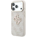 Guess 4G & Big Resin Logo dėklas iPhone 17 Pro / 18 Pro - rožinė -- iPhone 17 Pro / iPhone 18 Pro