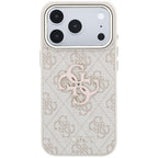 Guess 4G & Big Resin Logo dėklas iPhone 17 Pro / 18 Pro - rožinė -- iPhone 17 Pro / iPhone 18 Pro