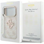 Guess 4G & Big Resin Logo dėklas iPhone 17 Pro / 18 Pro - rožinė -- iPhone 17 Pro / iPhone 18 Pro