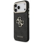 Guess 4G Big 4G Classic Logo dėklas iPhone 17 Pro Max / 18 Pro Max - juodas ir aukso spalva -- iPhone 17 Pro Max / iPhone...
