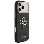 Guess 4G Big 4G Classic Logo dėklas iPhone 17 Pro Max / 18 Pro Max - juodas ir aukso spalva -- iPhone 17 Pro Max / iPhone...