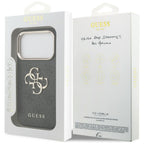 Guess 4G Big 4G Classic Logo dėklas iPhone 17 Pro / 18 Pro - juodas ir aukso spalva -- iPhone 17 Pro / iPhone 18 Pro