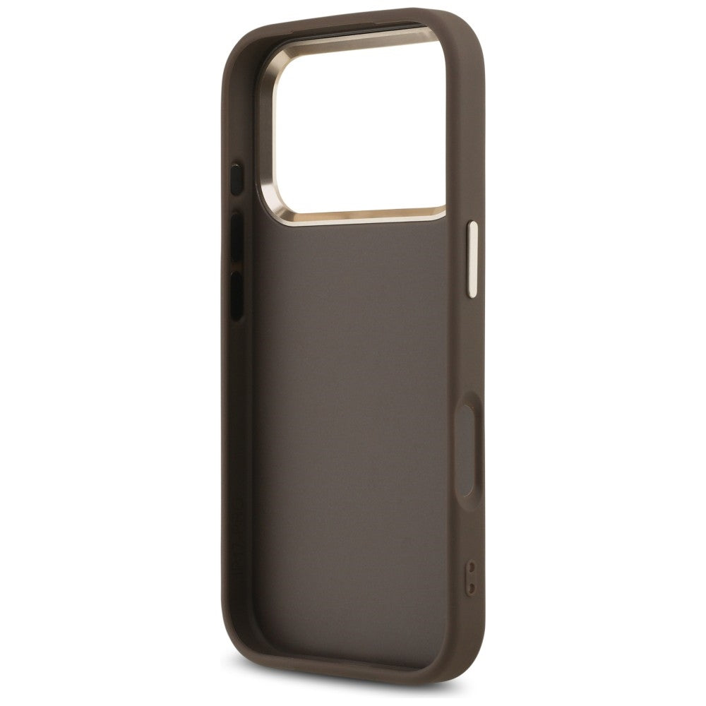 Guess 4G Big 4G Classic Logo dėklas iPhone 17 Pro Max / 18 Pro Max - ruda ir aukso spalva -- iPhone 17 Pro Max / iPhone...