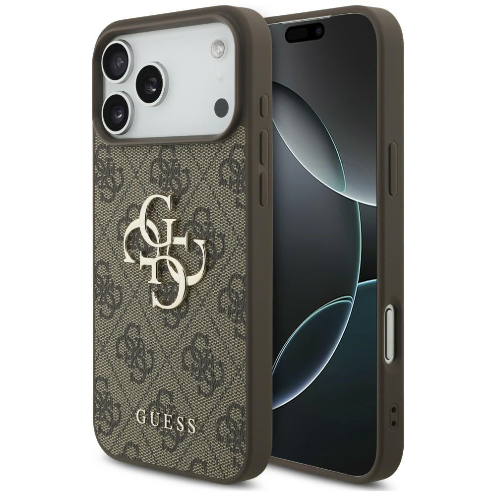 Guess 4G Big Logo dėklas skirtas iPhone 17 Pro / 18 Pro - Ruda -- iPhone 17 Pro / iPhone 18 Pro