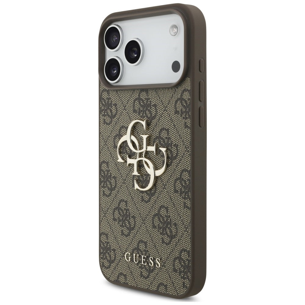 Guess 4G Big Logo dėklas skirtas iPhone 17 Pro / 18 Pro - Ruda -- iPhone 17 Pro / iPhone 18 Pro