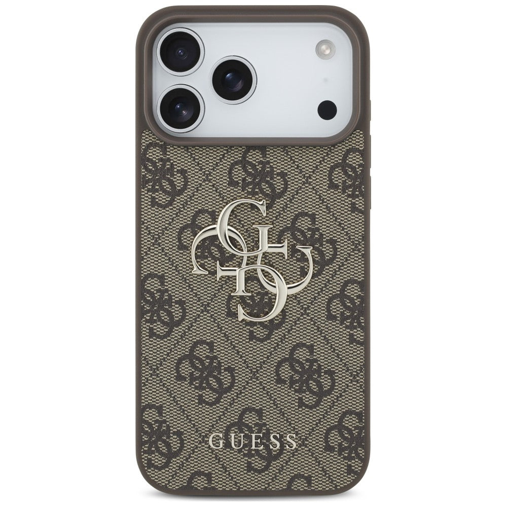 Guess 4G Big Logo dėklas skirtas iPhone 17 Pro / 18 Pro - Ruda -- iPhone 17 Pro / iPhone 18 Pro