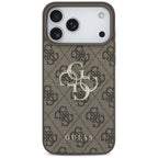 Guess 4G Big Logo dėklas skirtas iPhone 17 Pro / 18 Pro - Ruda -- iPhone 17 Pro / iPhone 18 Pro