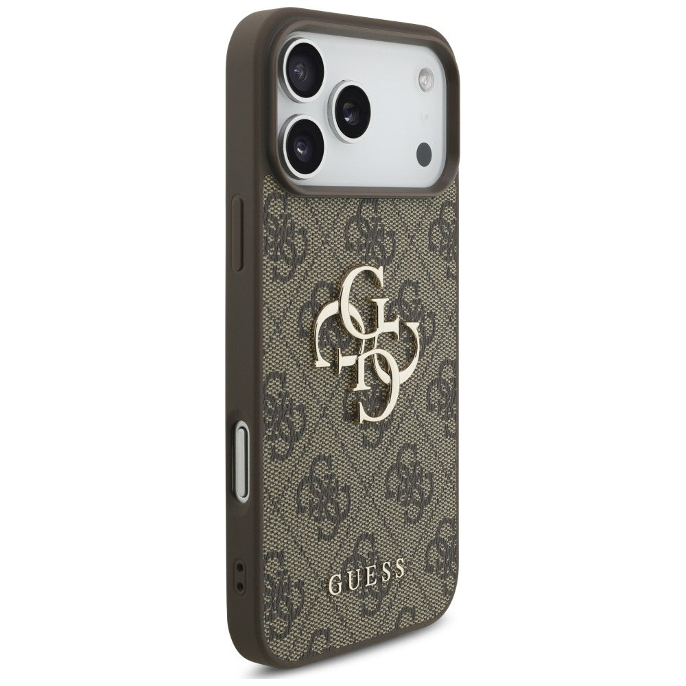 Guess 4G Big Logo dėklas skirtas iPhone 17 Pro / 18 Pro - Ruda -- iPhone 17 Pro / iPhone 18 Pro