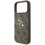 Guess 4G Big Logo dėklas skirtas iPhone 17 Pro / 18 Pro - Ruda -- iPhone 17 Pro / iPhone 18 Pro