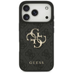 Guess 4G Big Logo dėklas skirtas iPhone 17 Pro / 18 Pro - Juoda -- iPhone 17 Pro / iPhone 18 Pro