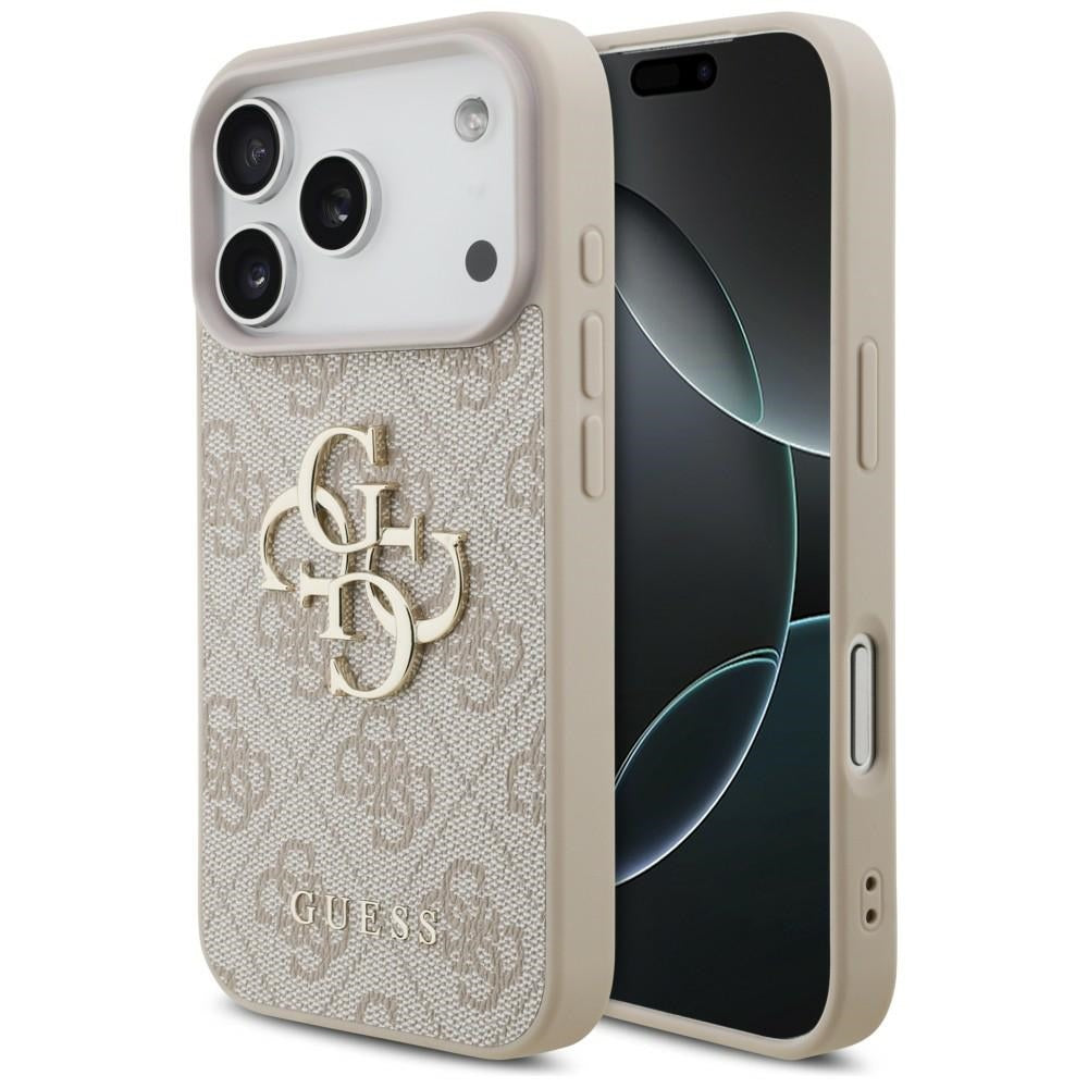 Guess 4G Big Logo dėklas skirtas iPhone 17 Pro / 18 Pro - Rožinė -- iPhone 17 Pro / iPhone 18 Pro