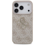 Guess 4G Big Logo dėklas skirtas iPhone 17 Pro / 18 Pro - Rožinė -- iPhone 17 Pro / iPhone 18 Pro