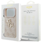 Guess 4G Big Logo dėklas skirtas iPhone 17 Pro / 18 Pro - Rožinė -- iPhone 17 Pro / iPhone 18 Pro
