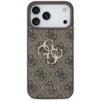 Guess 4G Big Logo dėklas skirtas iPhone 17 Pro Max / 18 Pro Max - Ruda -- iPhone 17 Pro Max / iPhone 18 Pro Max