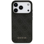 Guess 4G Classic dėklas skirtas iPhone 17 Pro / 18 Pro - juoda spalva -- iPhone 17 Pro / iPhone 18 Pro